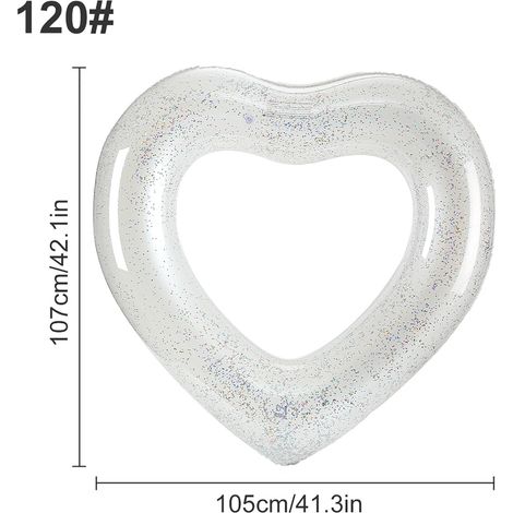 Bouées gonflables en forme d'anneau et de cœur romantiques, pour adultes et enfants, pour la piscine, la plage et les fêtes aquatiques.-AquaForge (1/5)