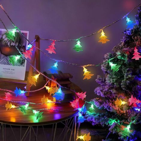 Guirlande Lumineuse, 6M 40 LED Noël Guirlande lumineuse, Décoration de Noël LED, LED Rideau Lumière, Lumières de Noël Colorées Intérieur et Extérieure (1/5)