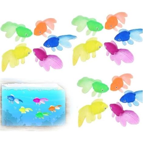 Poissons artificiels - YD - 18 pièces - Plastique - Décoration aquarium - Couleurs variées (1/4)