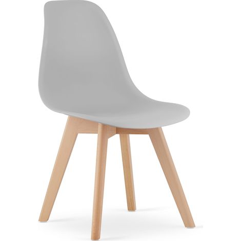 Sedia Valora KITO ergonomica con gambe in legno grigio per soggiorno (1/5)