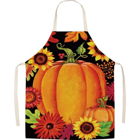 Tablier - Lin - Pour Cuisine Et Travaux Ménagers - 65 X 75 Cm - 1 Pièce (1/4)