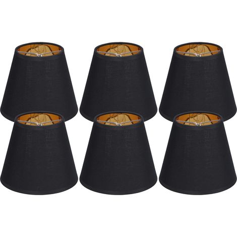 Abat-jour à clipser, Ensemble de 6 Abat-jours Décoratifs en Tissu pour Lampe Table et Applique Murale, Structure pour Ampoules Bougie,Accessoires Abat-jour Vintage pour Décoration Intérieure (1/5)