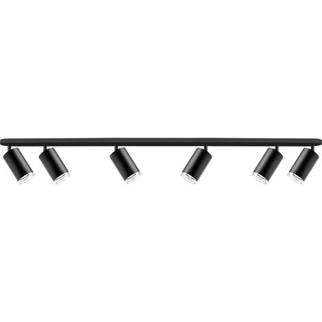 Plafoniera/Applique TURYN 6 luci nera GU10 IP44 orientabile (1/5)