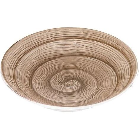 Assiette creuse grise en céramique peinte à la main Ø 23,5 cm