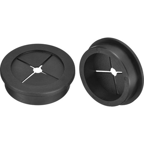 2 Pcs Passe-Câble pour Cordon, 40mm Passe-Câble de Bureau en Caoutchouc Flexible Grommets de Fil Cache-Trou pour Bureau Organisateur de Câbles d'Ordinateur, Noir (1/5)