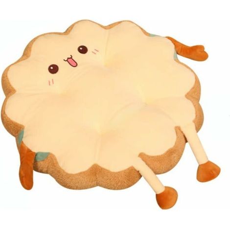 Cojín tostado, cojín bonito para silla, asiento largo, cojín de invierno de felpa para silla de oficina con dibujos animados (1/5)