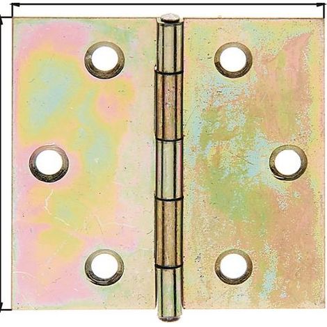 Scharnier 51,0x51,0mm Stahl roh galv. gelb verz. Ausführung: quadratisch GAH (1/4)