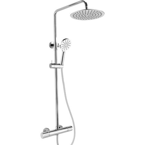 RAK Compact Round Exposed Thermostatic Shower Column with Fixed Head and Shower Kit - RAKSHW6003 (1/2)