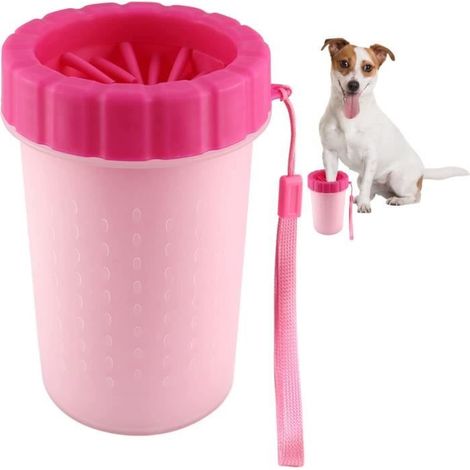 Nettoyeur de Pattes - Non spécifié - Modèle Amovible - Silicone Souple - Rouge - Pour Chiens et Chats (1/4)