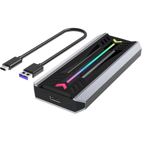 Externes NVMe M.2 SSD-Gehäuse M.2 NGFF NVMe Dual-Protokoll – Grau & Schwarz (1/5)