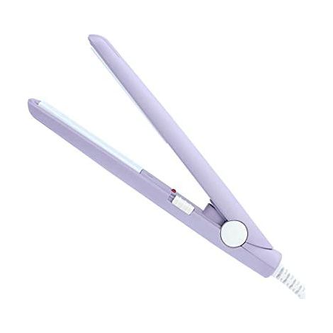 Lisseur Cheveux, 25W Mini lisseur céramique tourmaline plaque lisseur beauté bigoudis, 2 In1 Fer plat à boucler Revêtement en céramique Prise EU (Violet) (1/5)