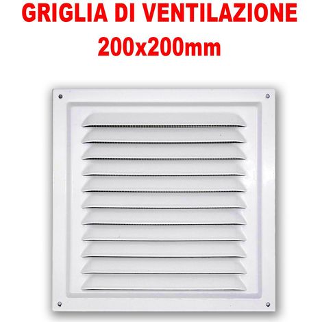 GRIGLIA DI VENTILAZIONE IN METALLO 200X200MM (1/3)