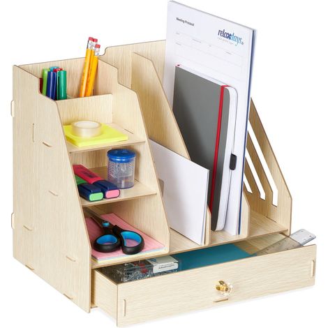 Organizador de escritorio con compartimentos