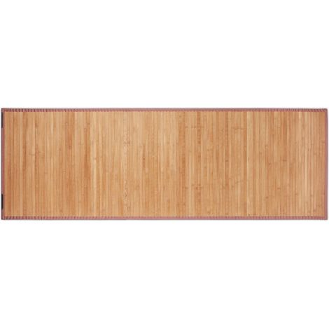 Tappetino da bagno arrotolabile antiscivolo 61 x 122 cm in bambù naturale 130005435