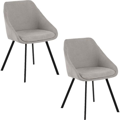 Lot de 2 fauteuils de table en tissu MAXINE (1/5)