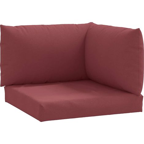 vidaXL Pallet Cushions 3 pcs Melange Wine Red Fabric