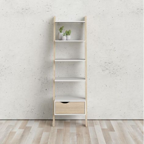 KIT LIBRERIA 4 RIPIANI + 1 CASSETTO 55X48X180 OSLO- 1,0 pz