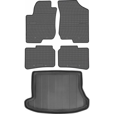 Hyundai i30 I CW de 2007-2012 SET - Alfombrillas de goma para coche + alfombrilla para maletero