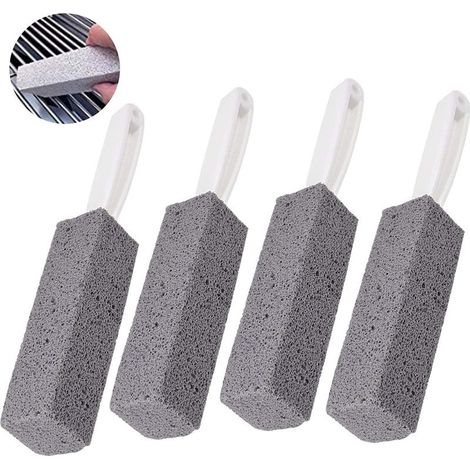 4 pièces pierre ponce de nettoyage avec poignée pierre ponce natur pour cuvette de toilette dissolvant d'anneau et eau dure dissolvant pour rouille gril cuisine bain piscine ménage nettoyage soins des (1/5)