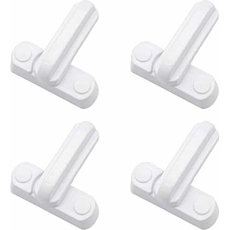 Lot de 4 Serrures Loquets Bloque Poignee Sécurité Domestique Supplémentaire - Remplacement Pour Maison Portes Placards Fenêtres (1/5)