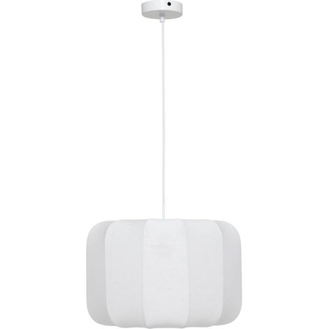 Lampada a sospensione tobie in cotone bianco d37cm - Atmosphera créateur d'intérieur (1/5)