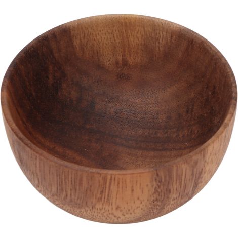 Bol à savon à raser en bois portable, grande capacité pour mousse abondante, idéal pour barbiers et soins masculins. (1/5)