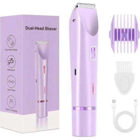 (Violet) Appareil d'épilation électrique indolore pour femmes, adapté à toutes les zones de la peau. (1/5)