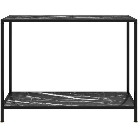 Maison Exclusive - Tavolo Consolle Nero 100x35x75 cm in Vetro Temperato (1/5)