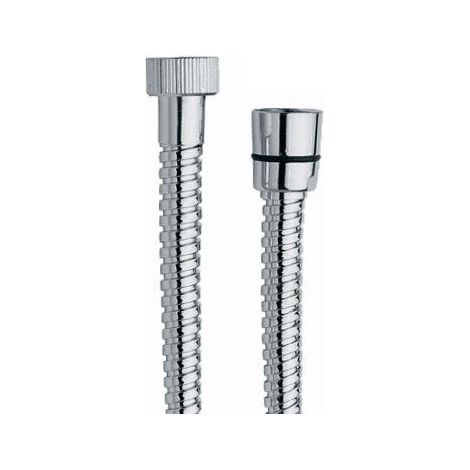 Bagnoclic – Tuyau flexible de douche 100 cm – Acier inoxydable poli – Raccord standard 1/2" – Joints d'étanchéité inclus