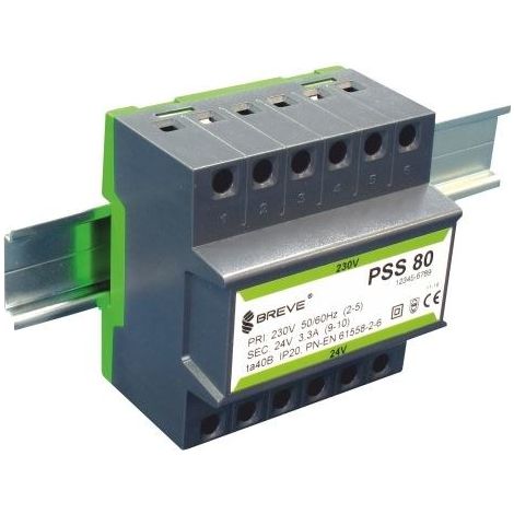 Trasformatore monofase PSS 50N 230/24V IP30 per guida DIN TH-35 in alloggiamento modulare