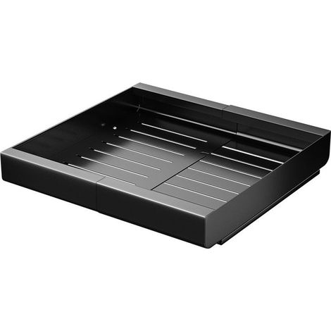 Étagère à tiroir extensible, étagère de placard, noir