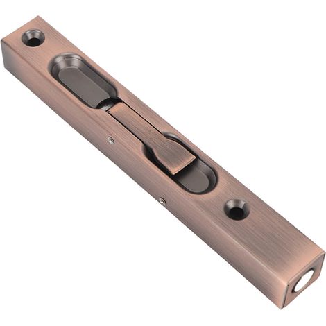Verrou coulissant en alliage d'aluminium épais, tube caché, loquet de sécurité facile à utiliser pour porte et portail, or rose (1/5)
