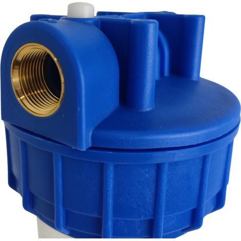 Portafiltro De Agua Doble 9"3/4 26/34f Con Cartucho De Sedimento Y Polifosfato De 20µm