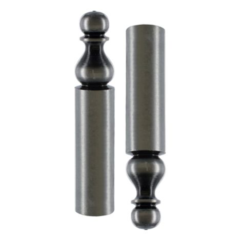 Paar rustikale Steckerabdeckungen Nr. 16 BROS für Exacta Ø16 H.80mm schwarzes Eisen - CF-16-A-EX16-5