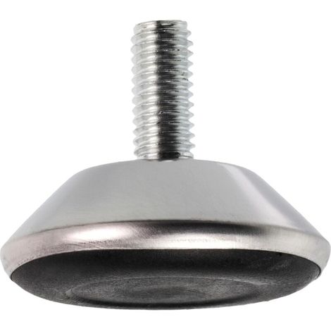 Set mit 10 verstellbaren Möbelfüßen, M8, 40 mm Durchmesser, schwarzes Metall. Für Sofas, Schreibtische und Fernseher. Modernes und robustes Design.