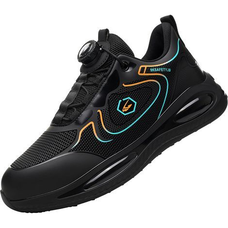 Chaussures de sécurité Chaussures de travail pour hommes Chaussures de sécurité à boutons rotatifs. Chaussures de travail antichocs et anti-crevaison pour chantiers de construction. -44 (1/5)
