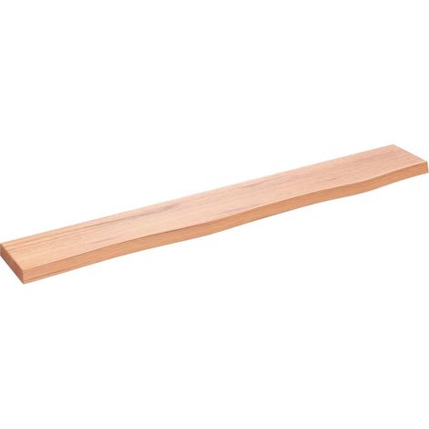 vidaXL Ripiano Muro Marrone Chiaro 80x10x2 cm Massello Rovere Trattato (1/5)