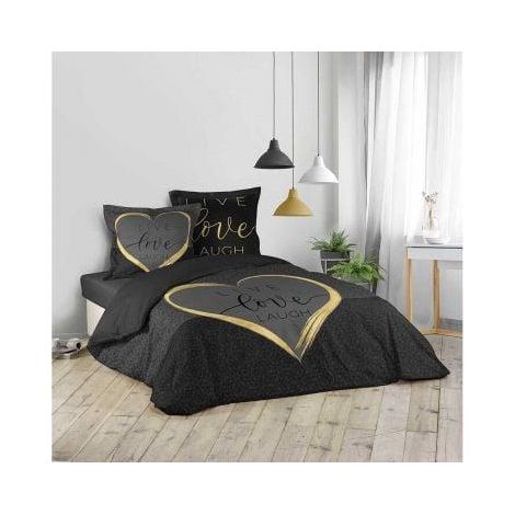 Douceur-dinterieur Crazy Love completo letto nero cotone