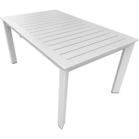 Table Extensible d'extérieur en Aluminium Blanc 75 x 240 x 100 cm (1/5)