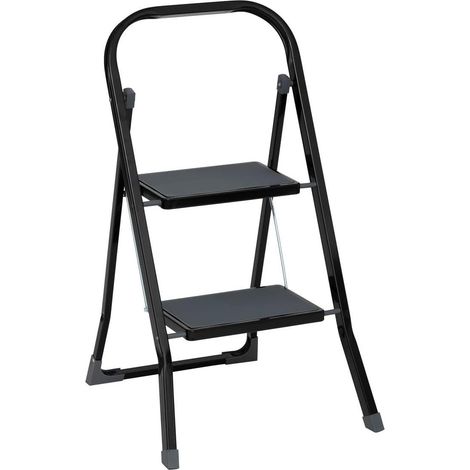 Tabouret escabeau avec poignée en métal, 2 marches, 5 cinq simplement intelligent (1/5)