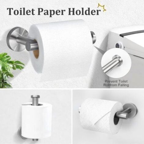 5pcs Ensemble accessoires salle de bain - Acier inoxydable brossé Anti rouille - Salle de bain (1/4)