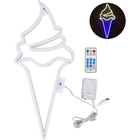 lumineuse néon LED en forme de glace étanche alimentée par (1/4)