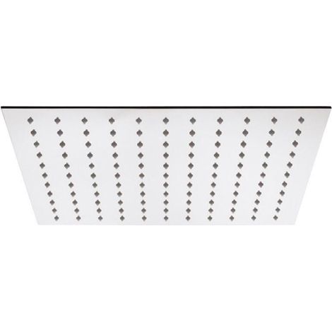 Milano Arvo 400mm Square Ultra Thin Fixed Rainfall Shower Head - Chrome (1/3)