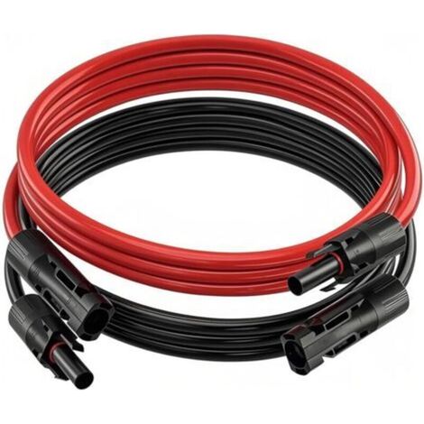 Photovoltaik-Solarkabel - 4 mm² Anschlussverlängerung 1/2/3/5/10 m mit IP67 wasserdichtem Stecker (4 mm²/5 m)