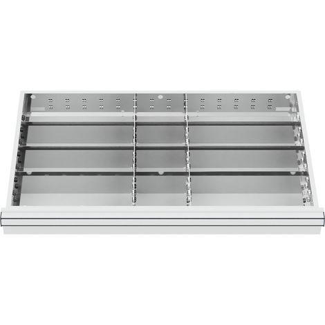 STIER Schubladeneinteilung Metalleinteilung BLH 75 mm Innenmaß 800x450 mm 12 Fächer 6 x TW 325