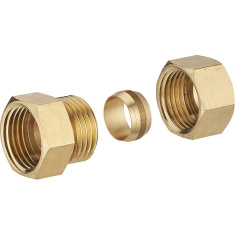 Conector recto bicónico F 3/4 - ø14, 1 pieza