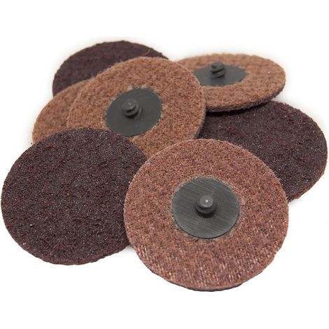 Disques de réglage de surface en nylon à changement rapide de 3 pouces pour le ponçage et le polissage de la peinture. Supports mâles en R à utiliser avec une meuleuse à matrice - 25 pièces (moyen) (1/5)