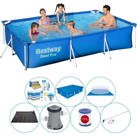 Bestway Bestway Steel Pro Rectangulaire - 300x201x66 cm - 8-pièces S21560 (1/5)