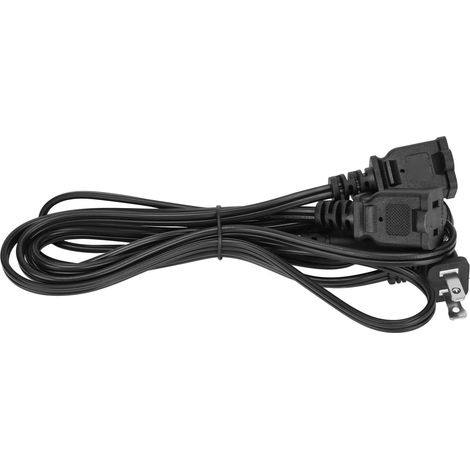 Rallonge d'alimentation en Y avec connecteurs NEMA 1-15P mâle vers 2 connecteurs NEMA 1-15R femelles, câble 18 AWG, prise américaine, 125 V (1/5)