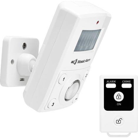 Alarme Détecteur de Mouvement 135dB avec Télécommande - Sirène 135 Décibels pour Garage, Abri, Intérieur - Sécurité Anti-Intrusion Maison - Portable avec Clavier, Batterie ou USB (1/5)